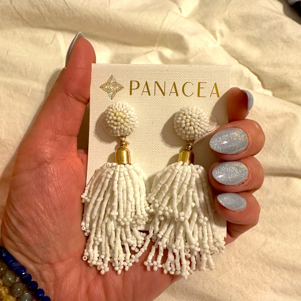 Rachel Zoe’s Box of Style Panacea Beaded Tassel Earrings New